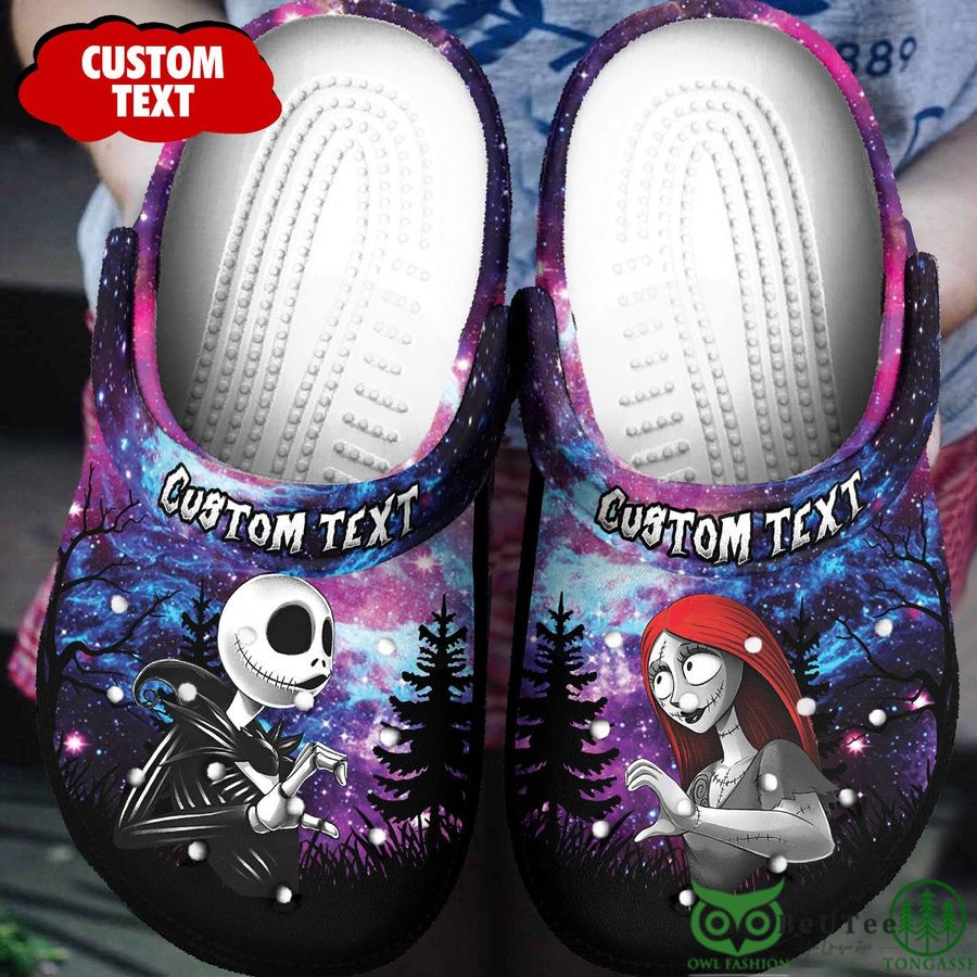 38 Custom Text Halloween Galaxy Forest Jack Skellington Clogs