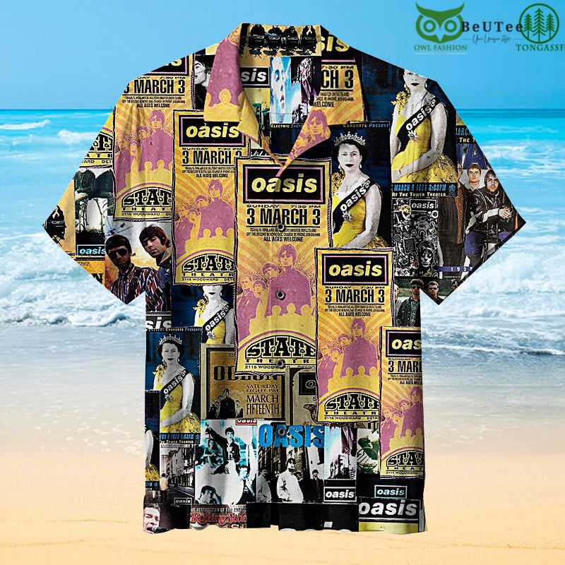 Oasis 3 march 3 Collage Hawaiian Shirt
