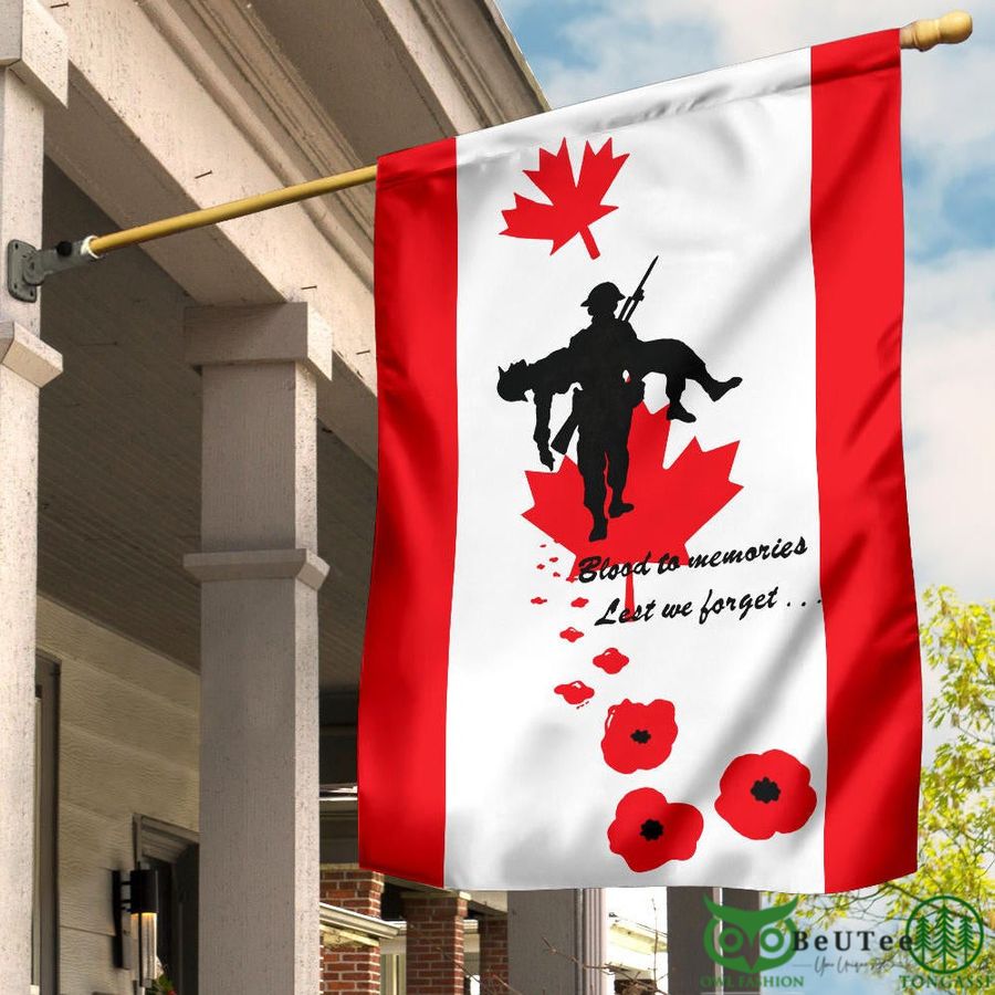Veteran Poppy Blood To Memories Lest We Forget Canada All Flag