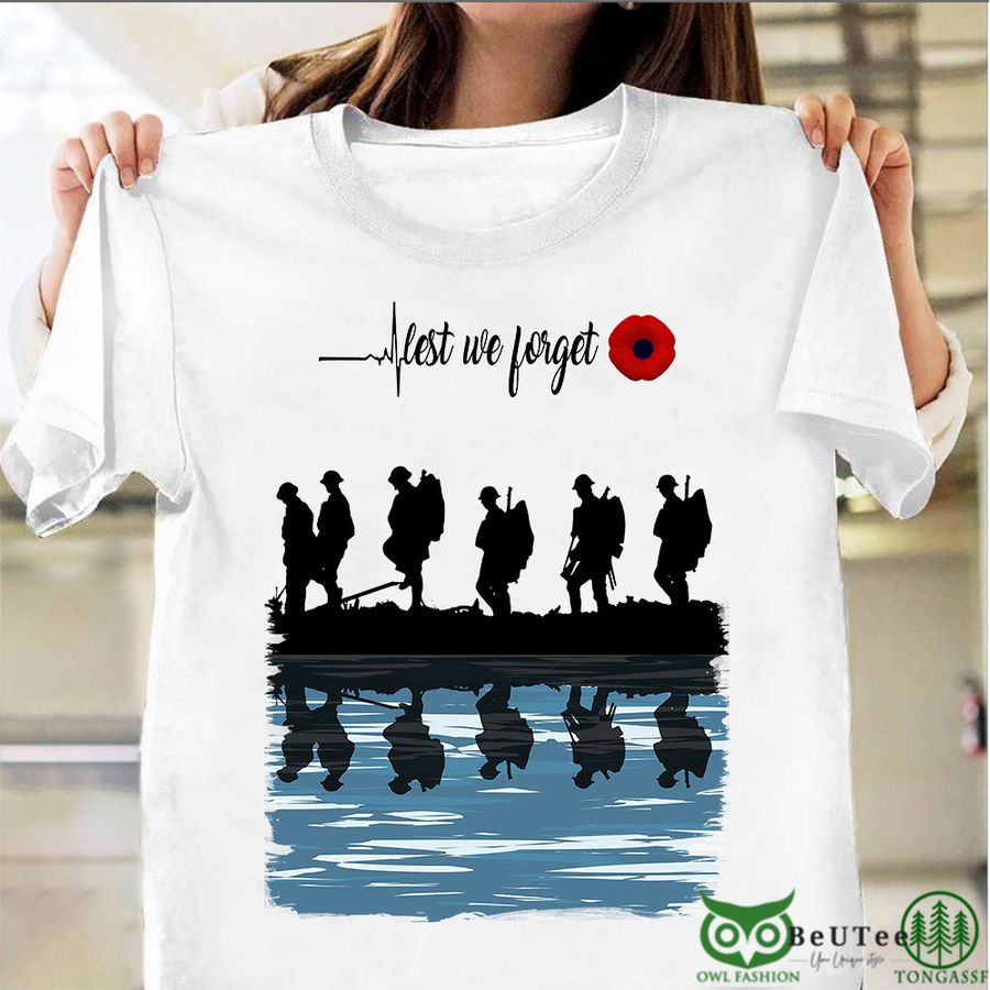 Veterans Poppy Lest We Forget Memorial Day Veterans 3D Hoodie 