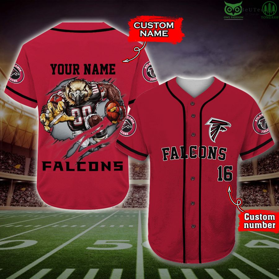 Atlanta Falcons Baseball Jersey NFL Fan Gifts Custom Name and Number