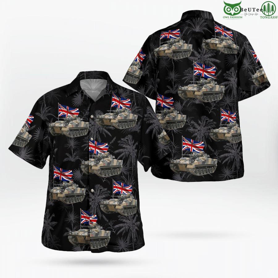British Army Warrior Infantry Section Vehicle Hawaiian Shirt
