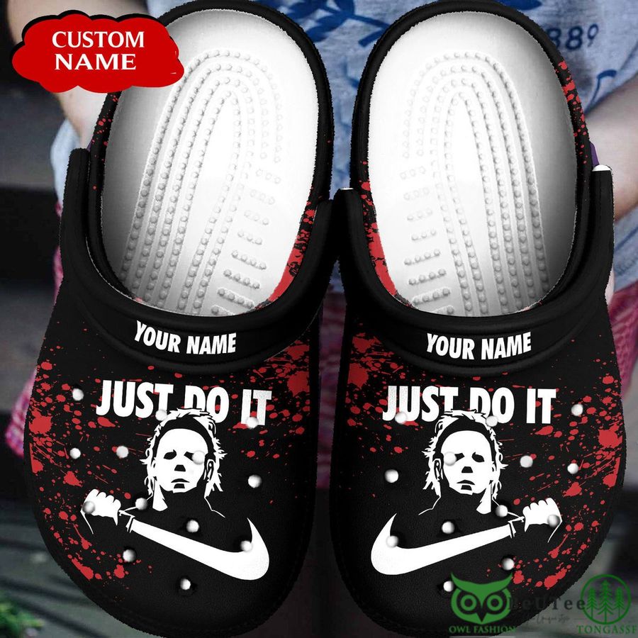 Personalized Michael Myers Just Do It Halloween Clogs 