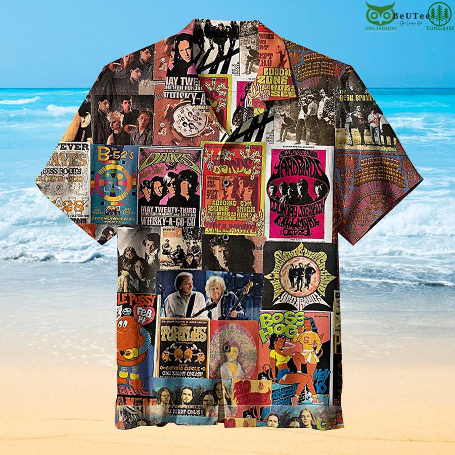 44 Classic Rock Collage Hawaiian Shirt