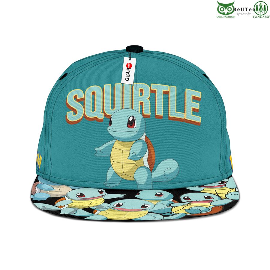 Squirtle Snapback Hat Pokemon Anime Hat Gift For Otaku