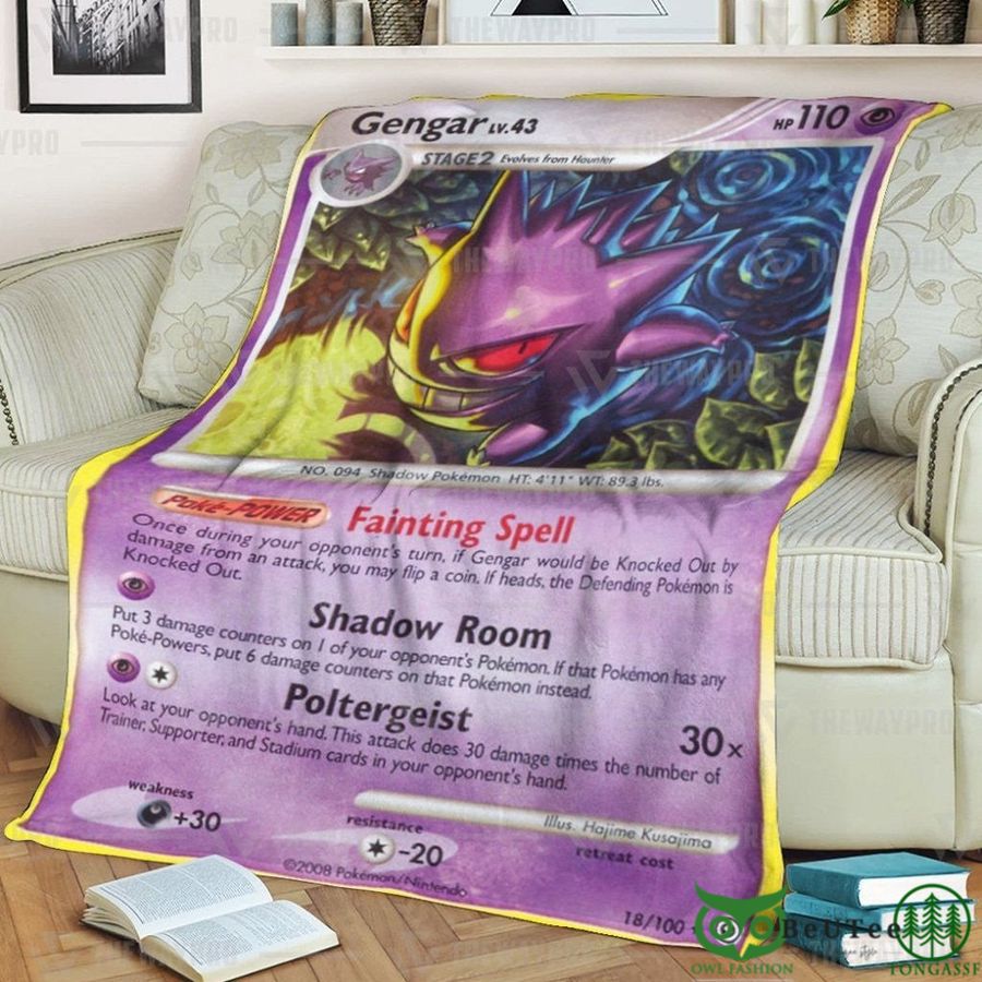 PKM Gengar Stormfront Custom Soft Blanket