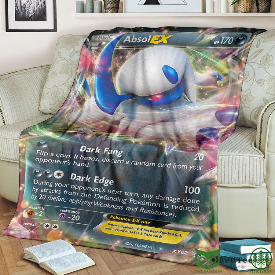 Anime PKM Absol-EX XY Promos Custom Soft Blanket