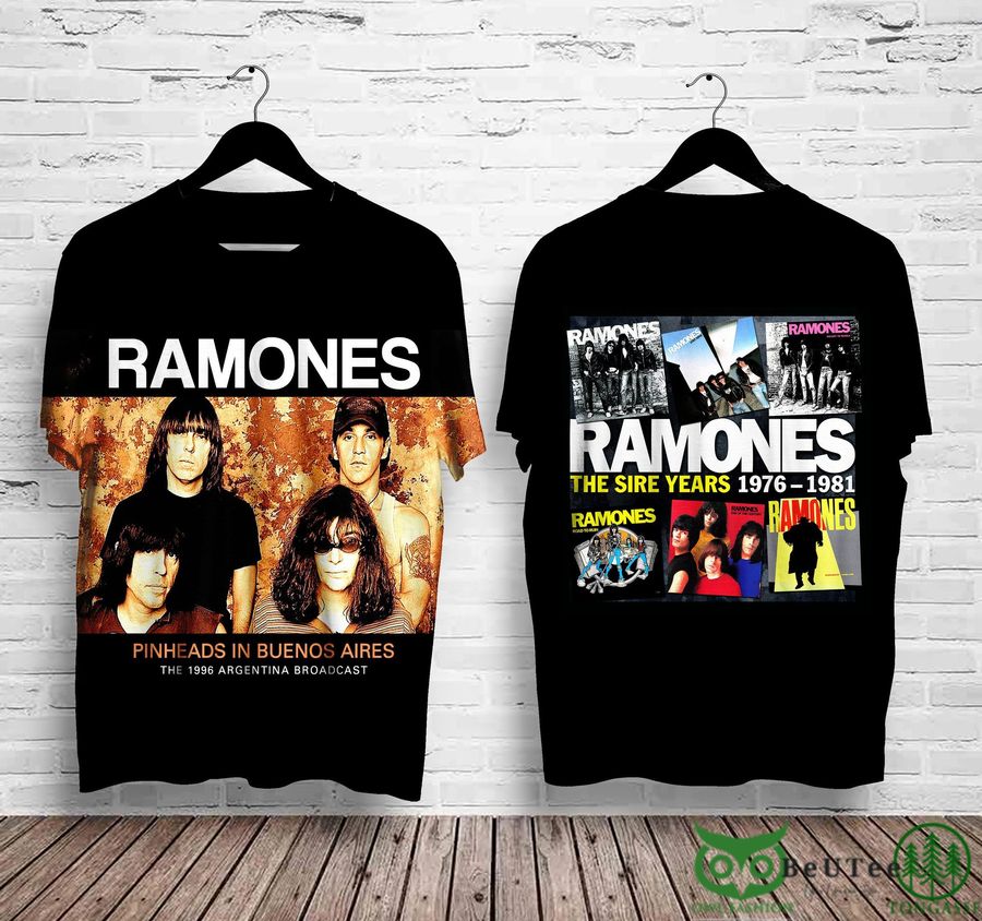 RAMONES TIME The Sire Years Rock Band 3D T-shirt 