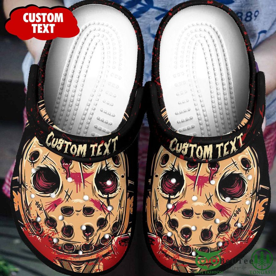 Custom Text Halloween Horror Face with Hole Clogs 