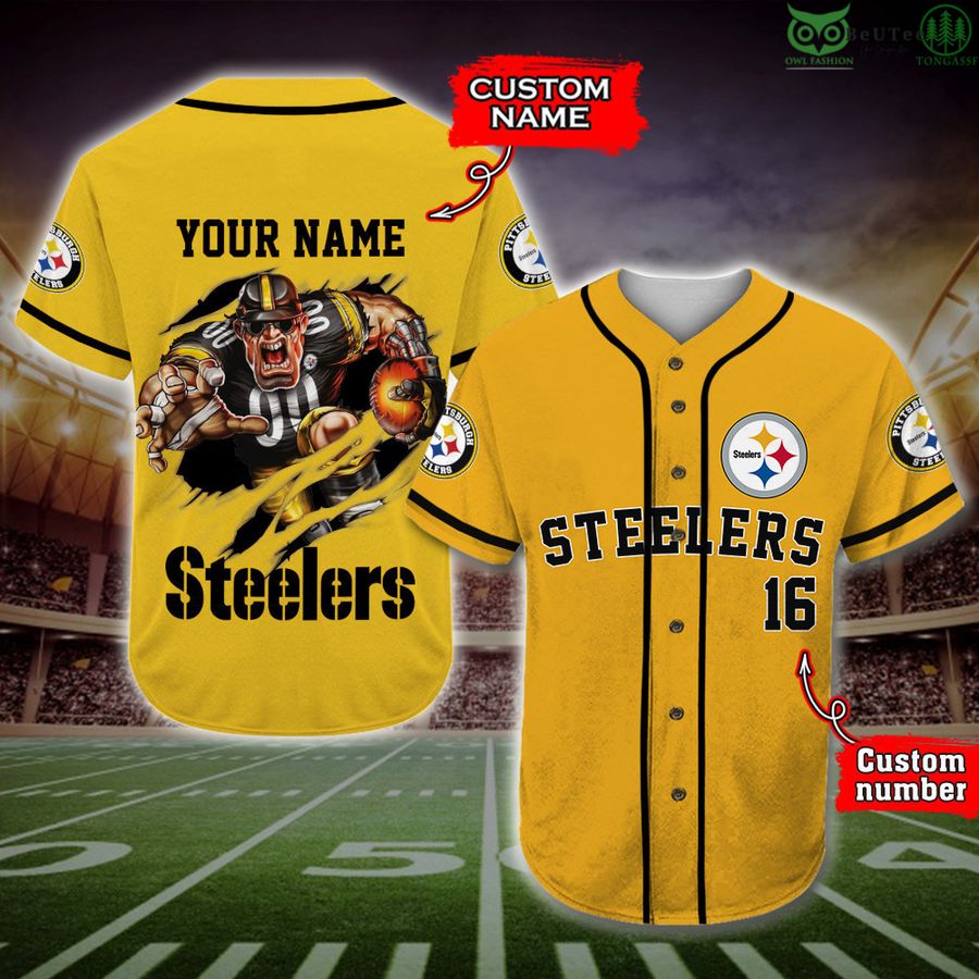 Pittsburgh Steelers Baseball Jersey NFL Fan Gifts Custom Name and Number