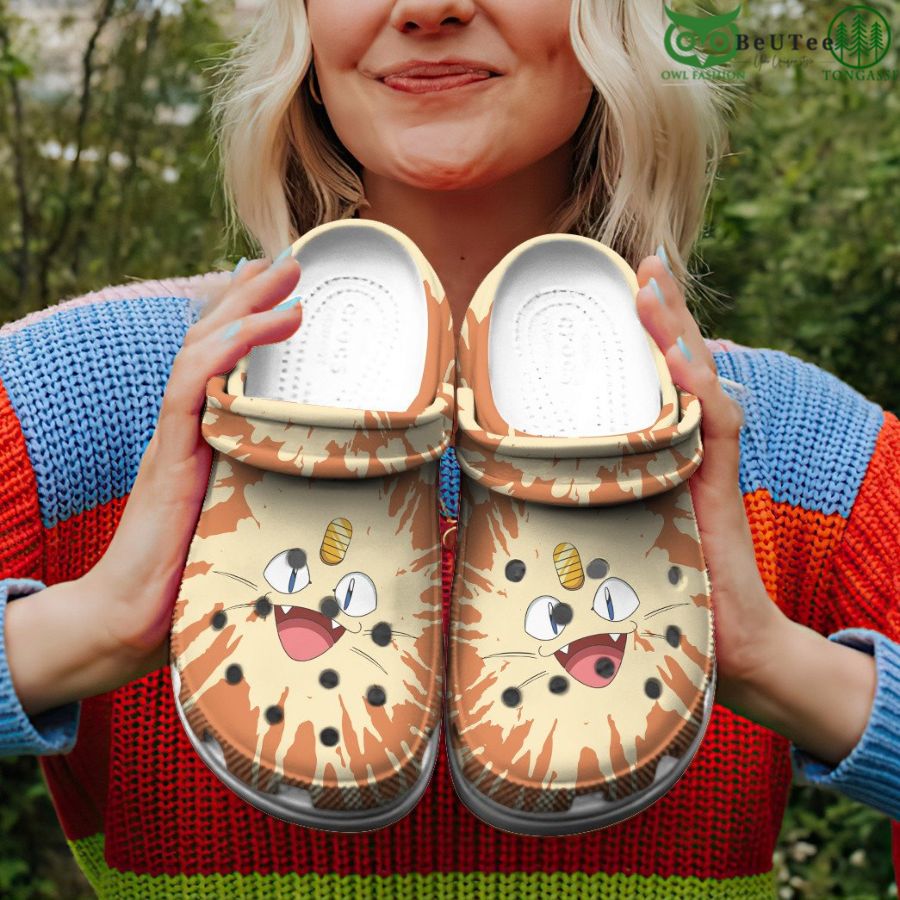 Meowth Tie Dye Face Classic Crocs Pokemon