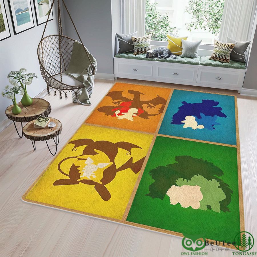 Charizard Pikachu Blastoise Venusaur Custom Rug