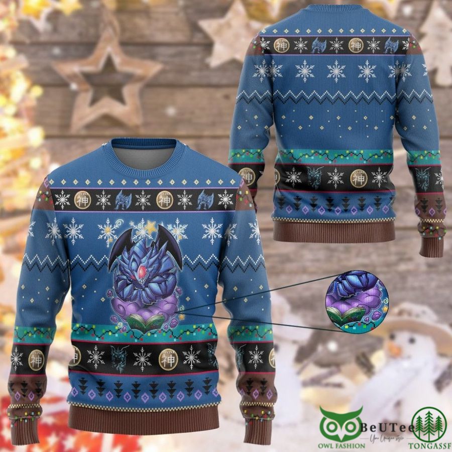 Anime YGO Obelisk The Toonmentor Custom Imitation Knitted Ugly Sweater