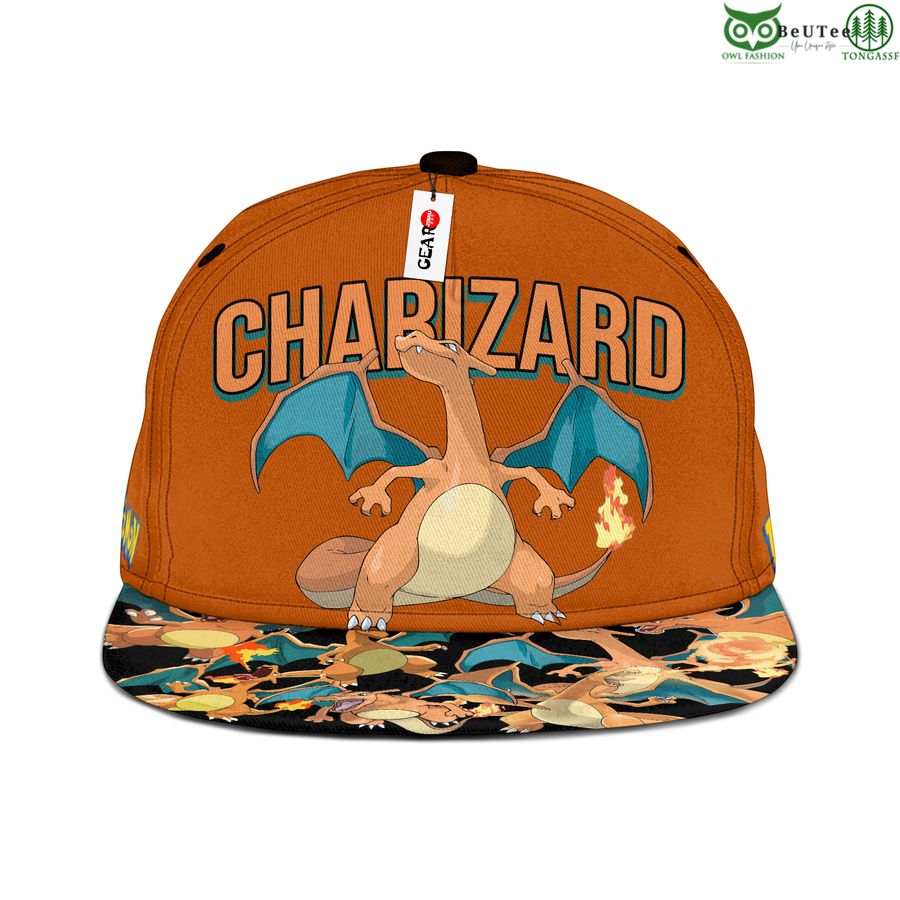 Charizard Snapback Hat Pokemon Anime Hat Gift For Otaku