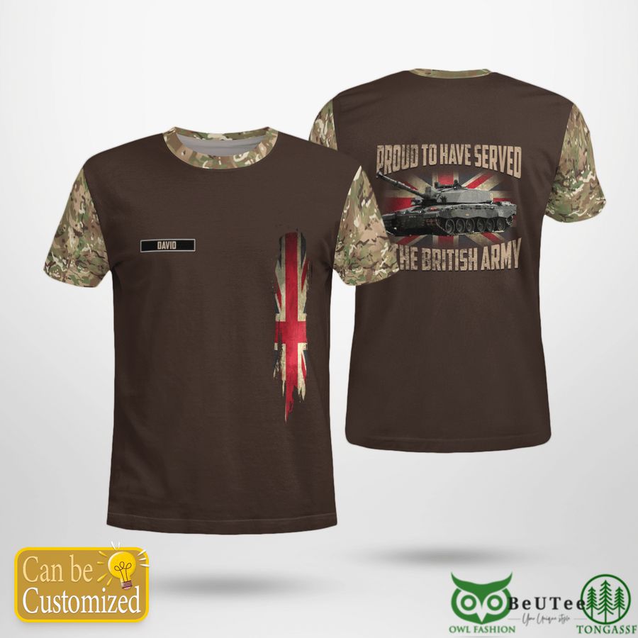 British Army Challenger 2 Main Battle Tank 3D T-shirt