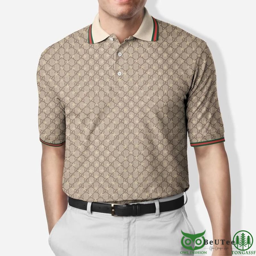 Limited Edition Gucci Vintage Web and Monogram Polo Shirt - Beuteeshop