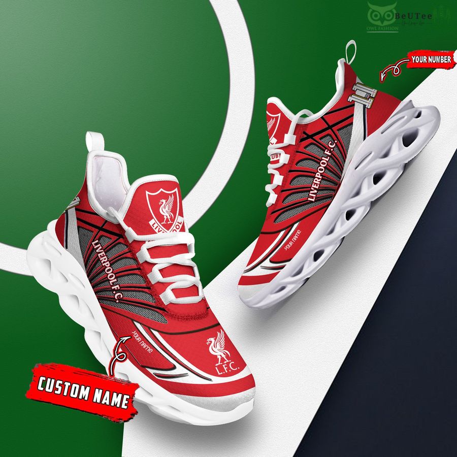 Personalized Liverpool FC red mixed white Max Soul sneakers