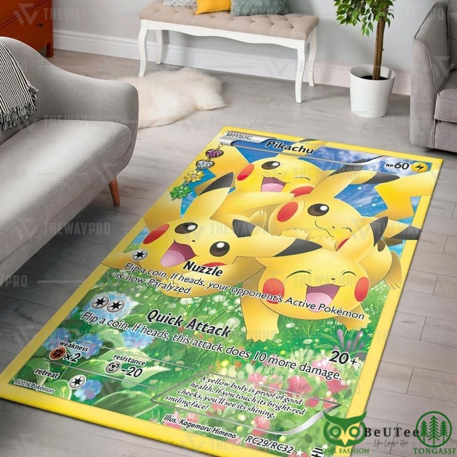 Pikachu Generations Card Information Custom Rug