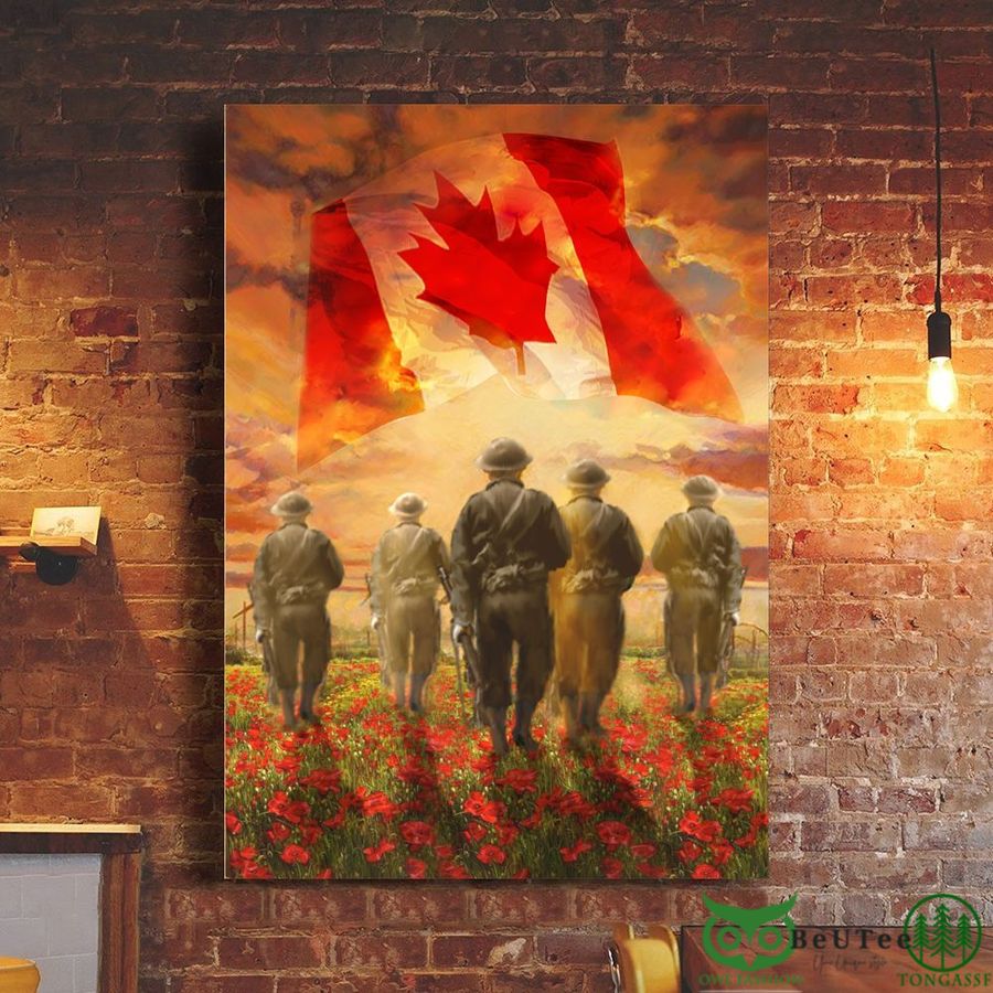 Soldiers Poppy Canada Flag Support Our Troops Poster