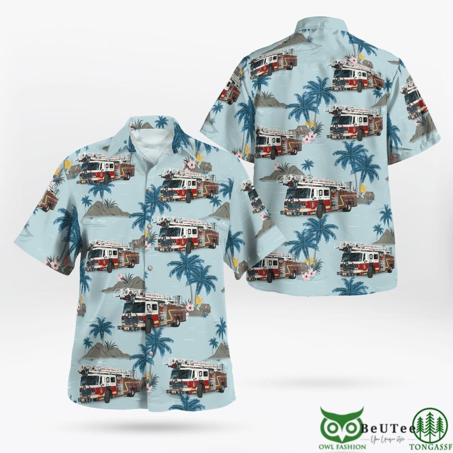 ROSE TREE FIRE COMPANY QUINT 73 PENNSYLVANIA HAWAIIAN SHIRT