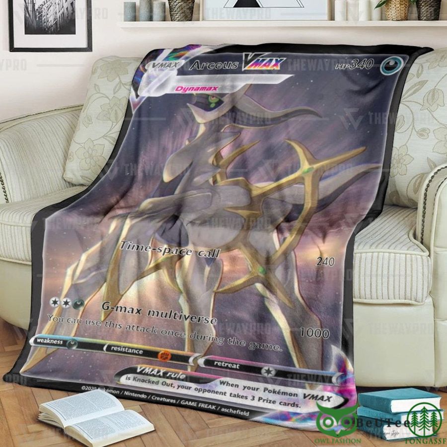 Anime PKM Arceus God of all Pokémon Custom Soft Blanket