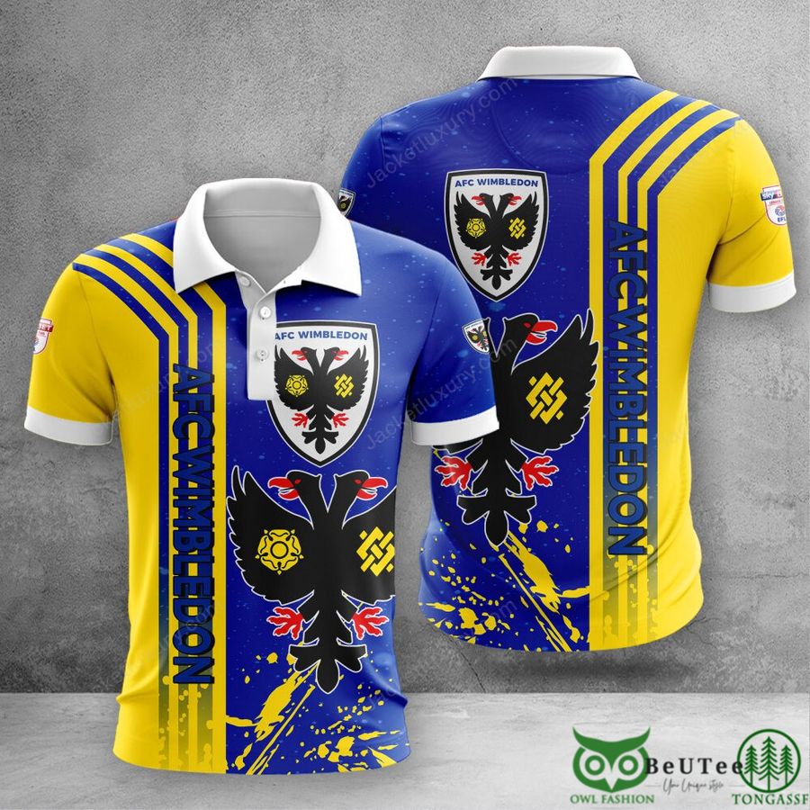 AFC Wimbledon Logo EPL 3D Polo Tshirt Hoodie