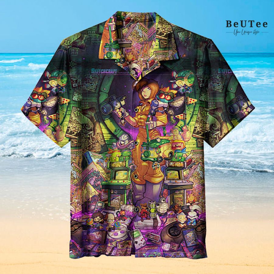 80s Radical Tribute Poster Hawaiian Shirt