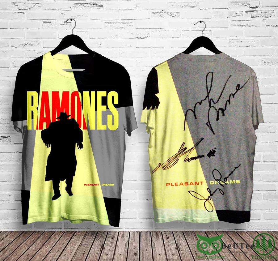 RAMONES Pleasant Dreams Signature Rock Band 3D T-shirt 