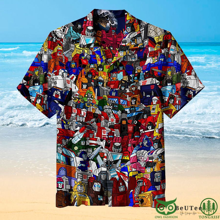 Transformers Robot Animation Hawaiian Shirt
