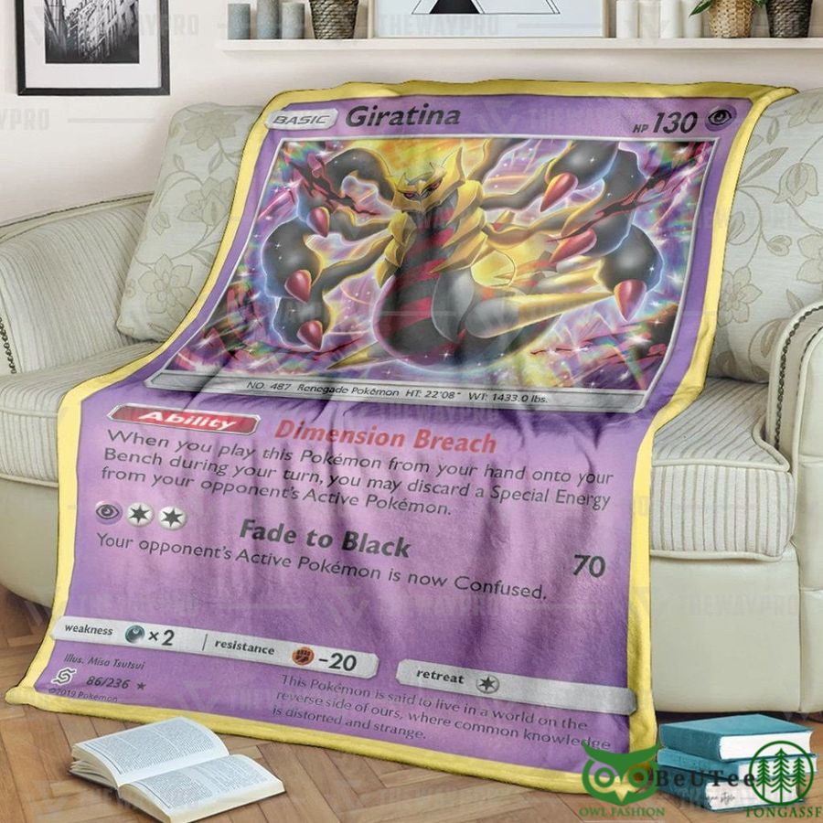 Anime PKM Giratina Unified Minds Custom Soft Blanket