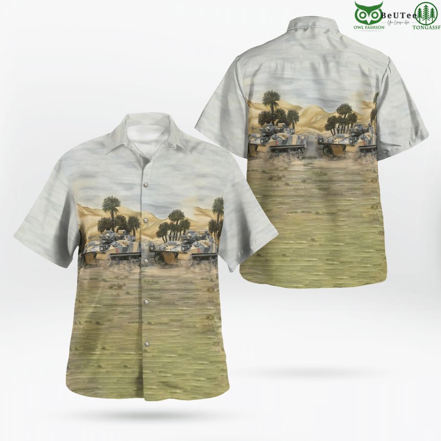 British Army Warrior Armoured Fighting Vehicle Hawaiian Shirt