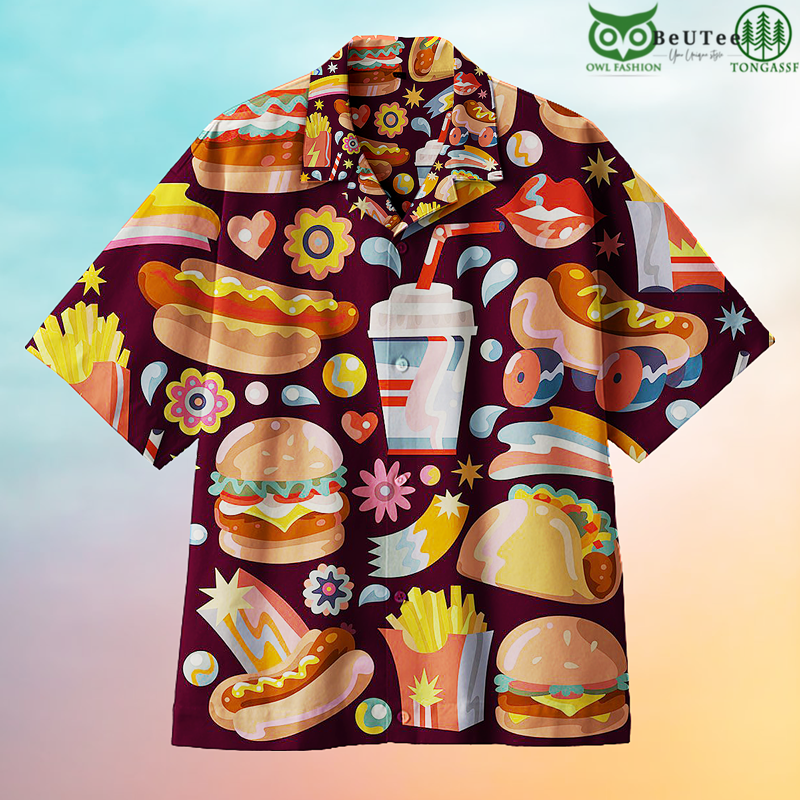 46 Beautiful Burgers Tacos Hot Dogs Hawaiian Shirt