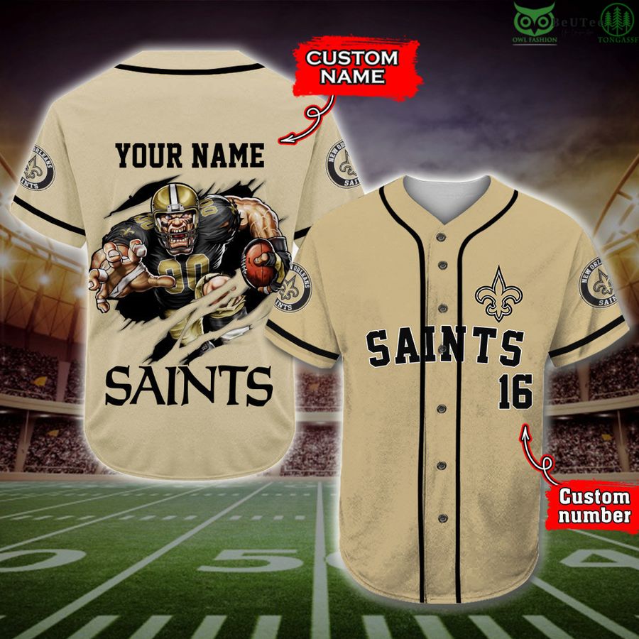 New Orleans Saints Baseball Jersey NFL Fan Gifts Custom Name and Number -  Beuteeshop