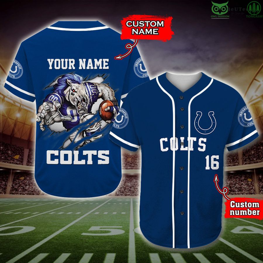 Indianapolis Colts Baseball Jersey NFL Fan Gifts Custom Name and Number