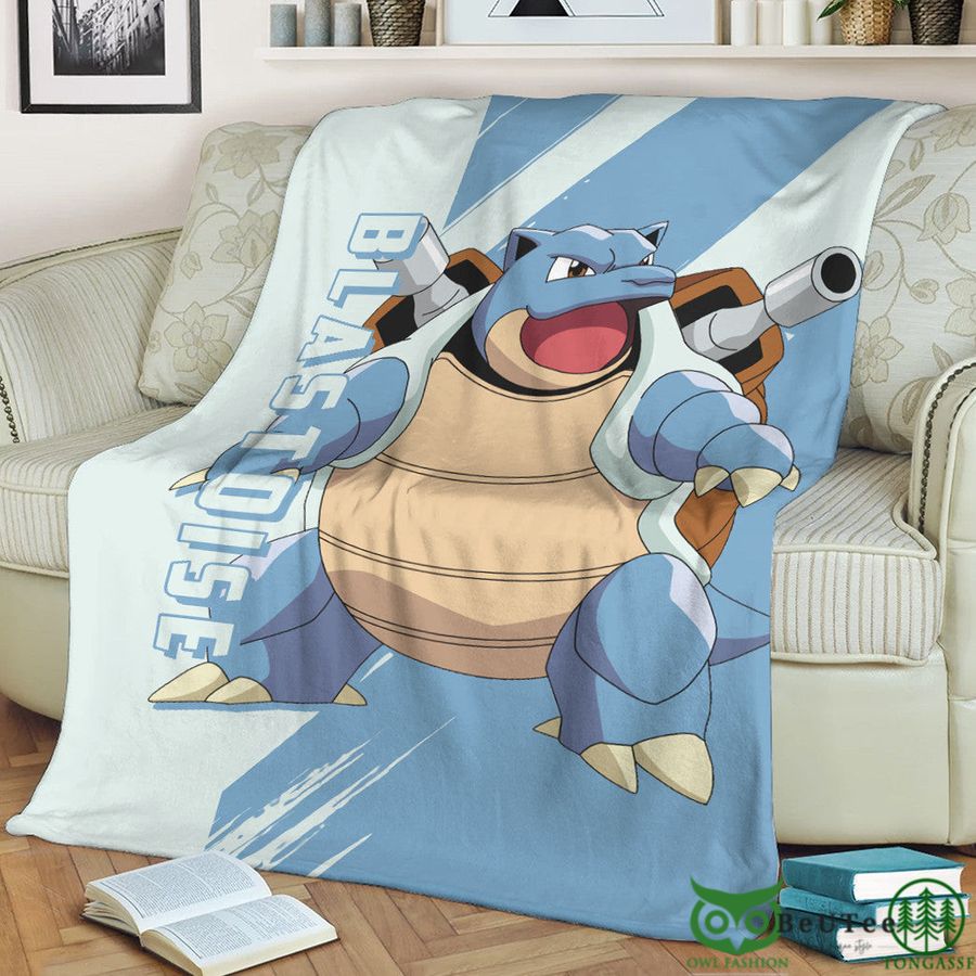 Anime PKM Blastoise Custom Soft Blanket