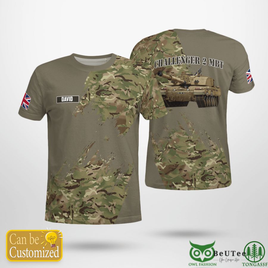 British Army Challenger 2 Main Battle Tank T-Shirt 3D