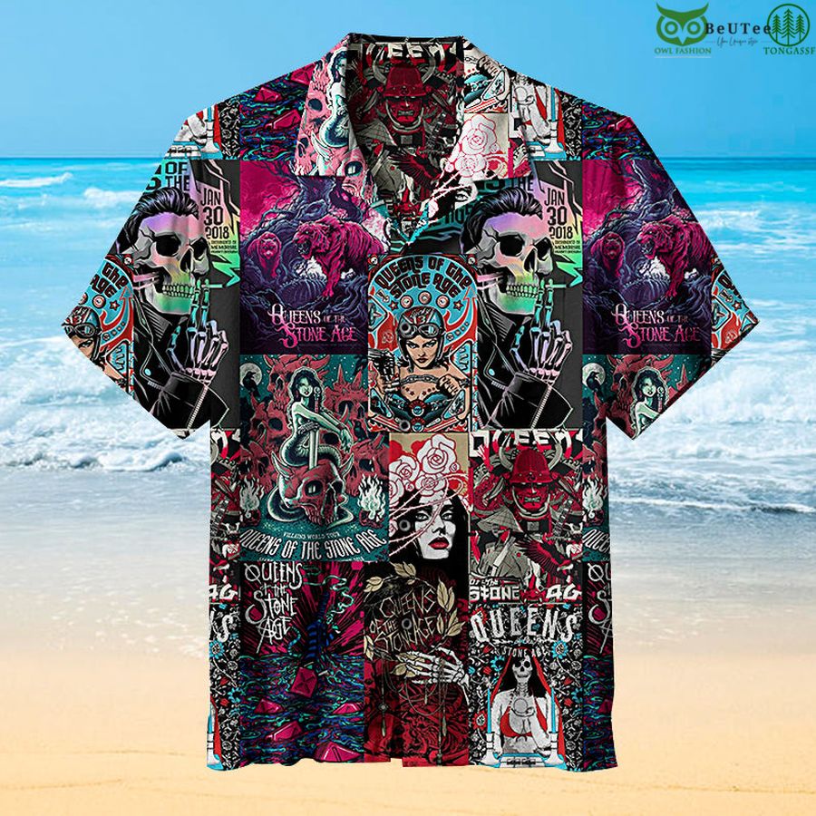 Rock and Roll Queens of the stone Age Hawaiian Shirt