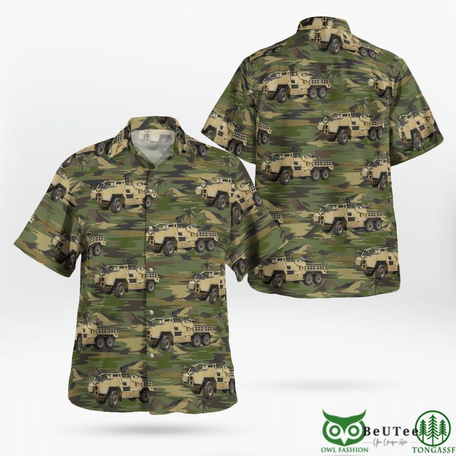 87 British Army MWMIK Jackal Coyote Hawaiian Shirt