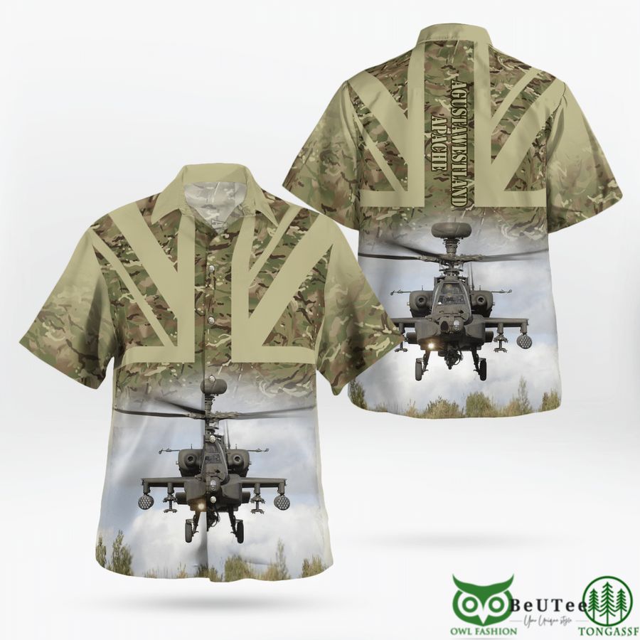 67 British Army AgustaWestland Apache Hawaiian Shirt