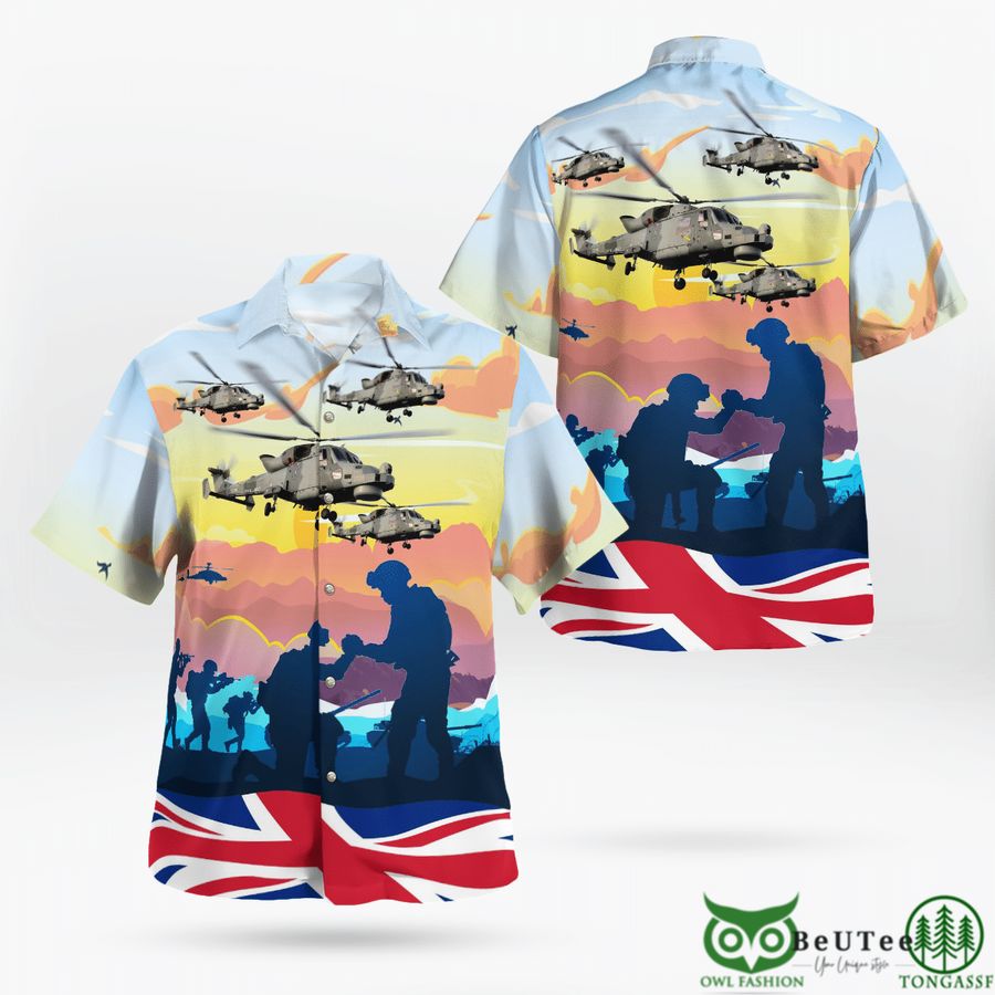 15 British Army AgustaWestland AW159 Wildcat Armed Force Days Hawaiian Shirt