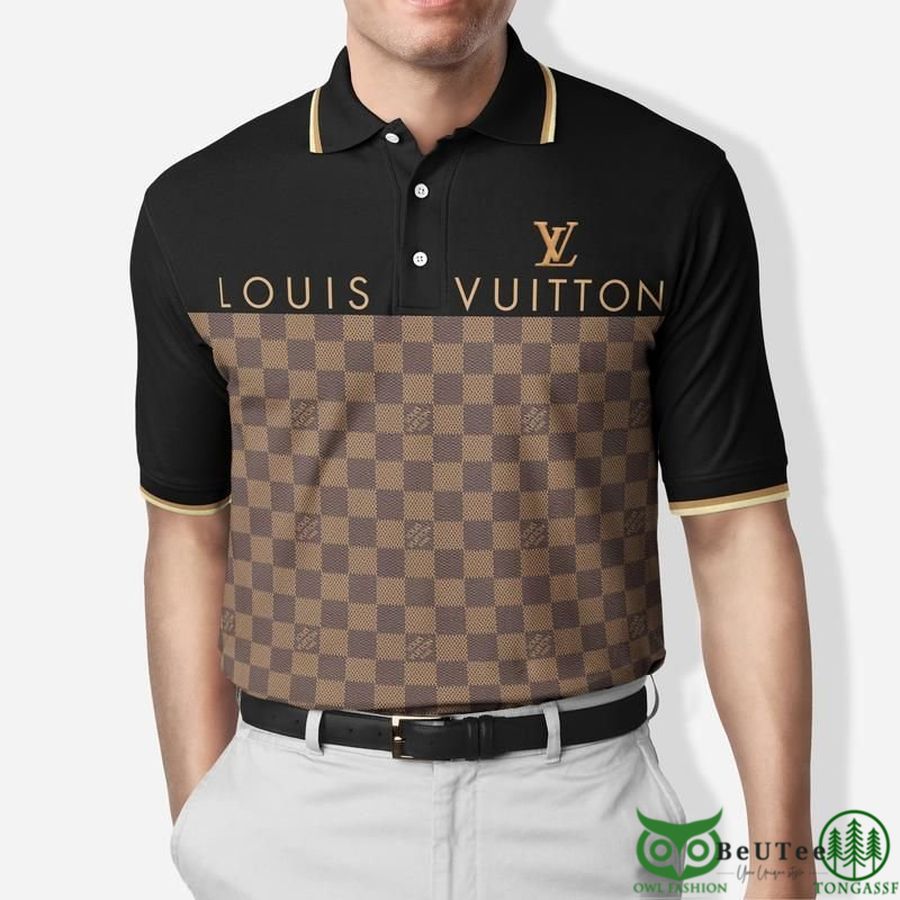 Limited Edition Louis Vuitton Half Monogram Half Checkered Polo Shirt -  Beuteeshop