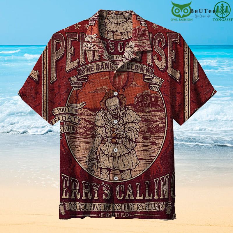 Pennywise Erry Calling Horror Halloween Hawaiian Shirt