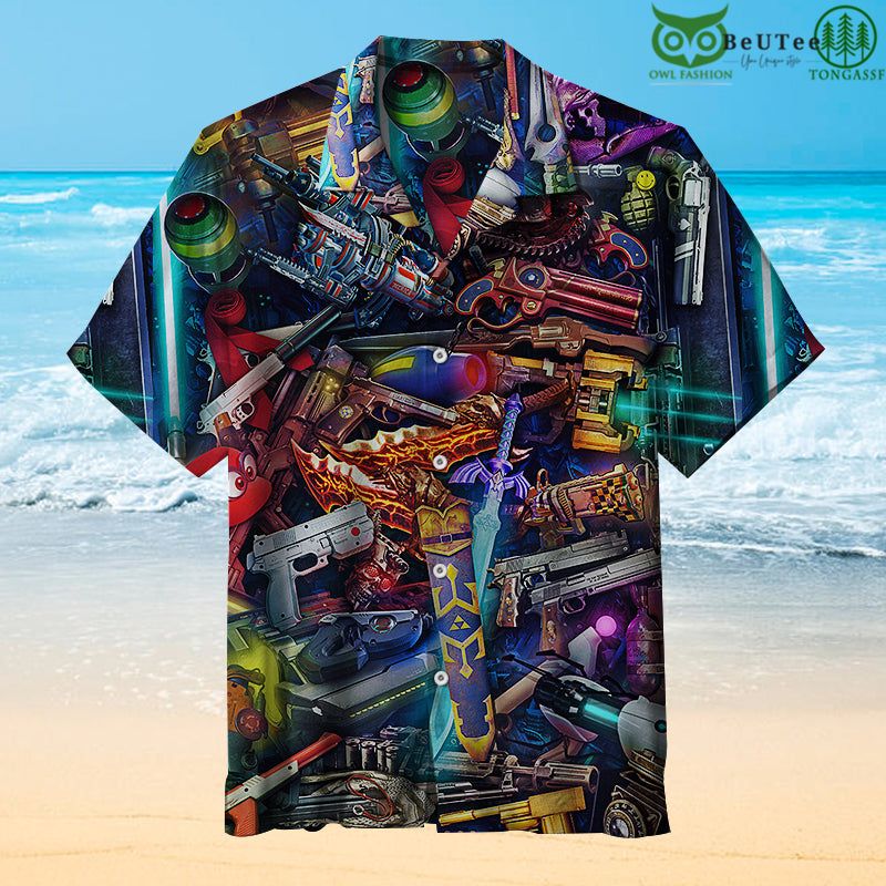 17 Most Popular Weapons In Video Games Hawaiian Shirt