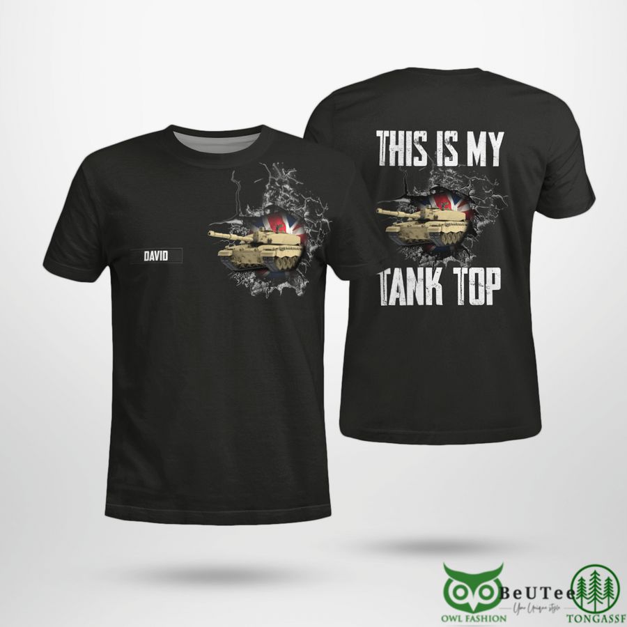 131 Custom Name British Army Challenger 2 Main Battle Tank This Is My Tank Top T Shirt 3D