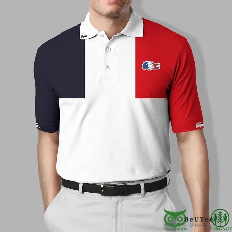 38 Limited Edition Lacoste Red White Black Polo Shirt