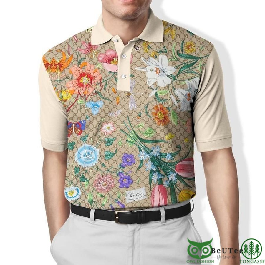 4 Limited Edition Gucci Beige Garden Polo Shirt