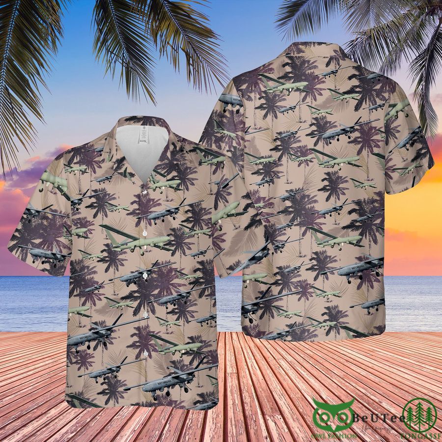 10 British Army Thales Watchkeeper WK450 Hawaiian Shirt