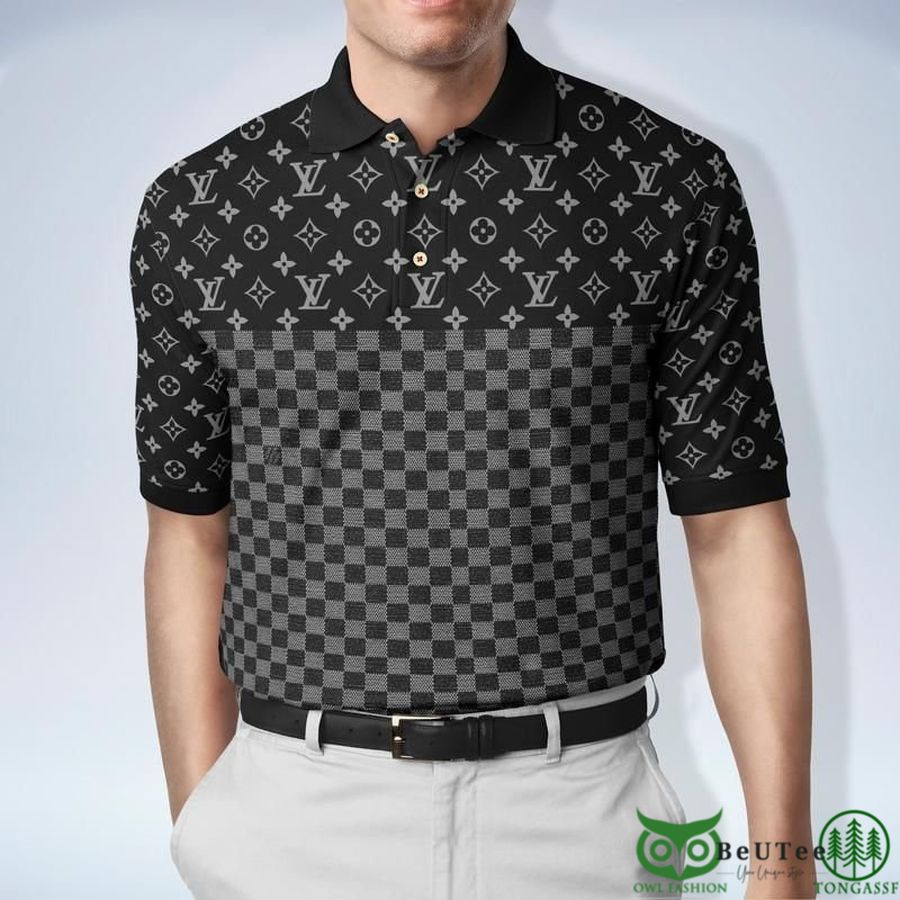 Limited Edition Louis Vuitton Half Monogram Half Checkered Polo Shirt -  Beuteeshop