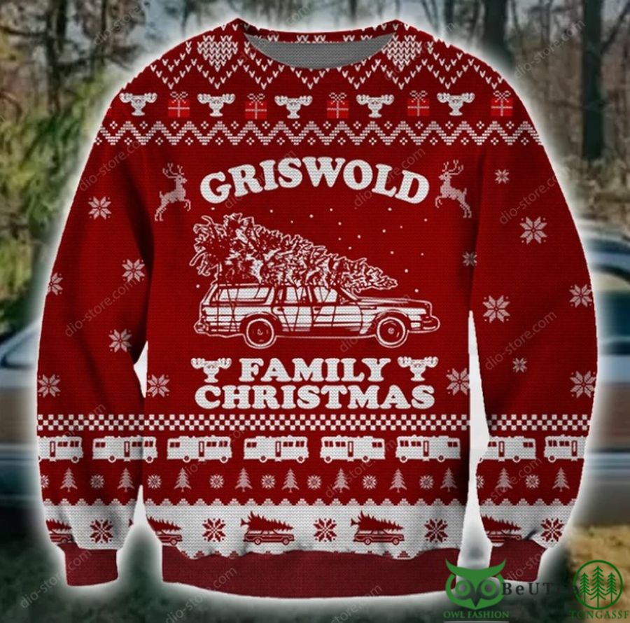 Griswold Family Christmas Symbol 3D Christmas Ugly Sweater