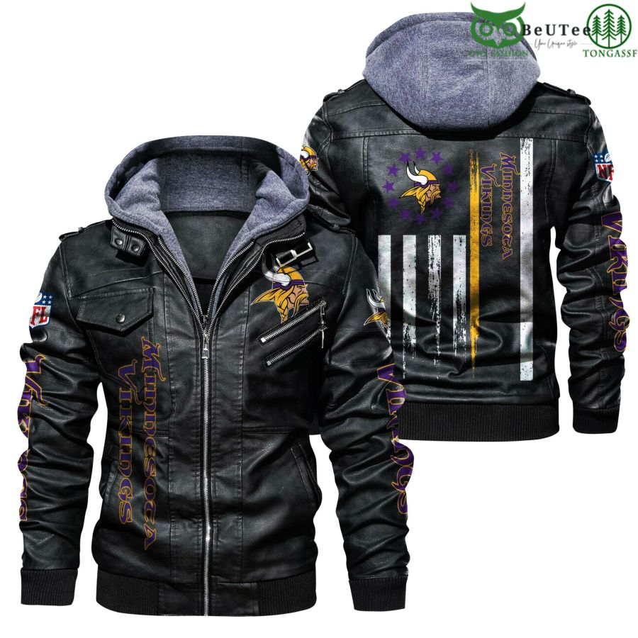 Minnesota Vikings NFL National Football League Leather Jacket